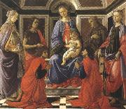 Sandro Botticelli Madonna enthroned with Child and Saints (mk36) oil painting artist